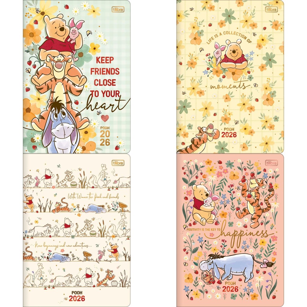 Agenda Planner 2026 Grampeada Ursinho Pooh - Tilibra em Oferta na Shopee