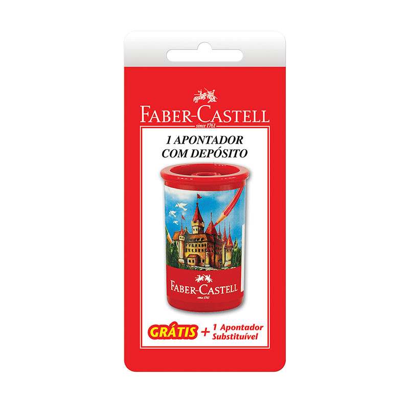 Apontador tubo com coletor SM123PLZF com 1 unidade Faber-Castell