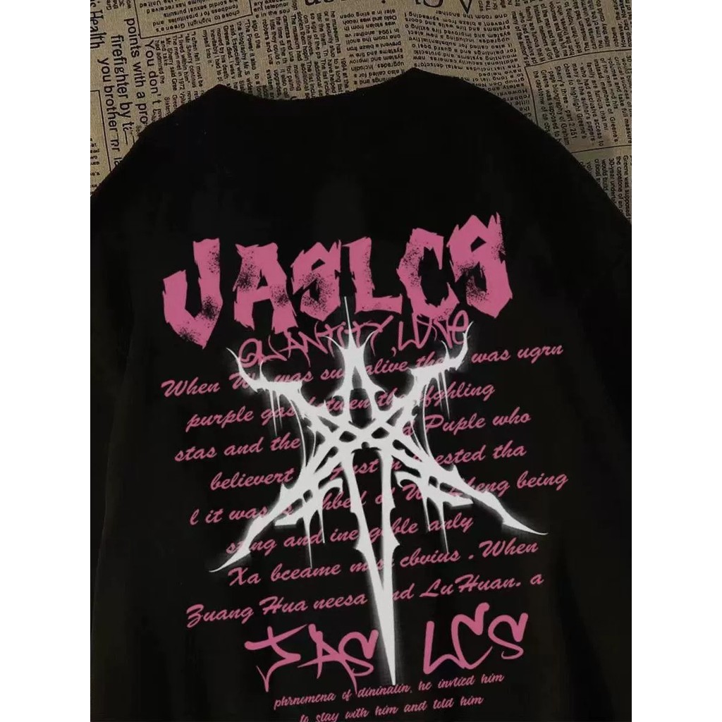 2025 Novo Camiseta Camisa com Letras e Estampa em Grunge e Moderno Ideal para Estilo Streetwear