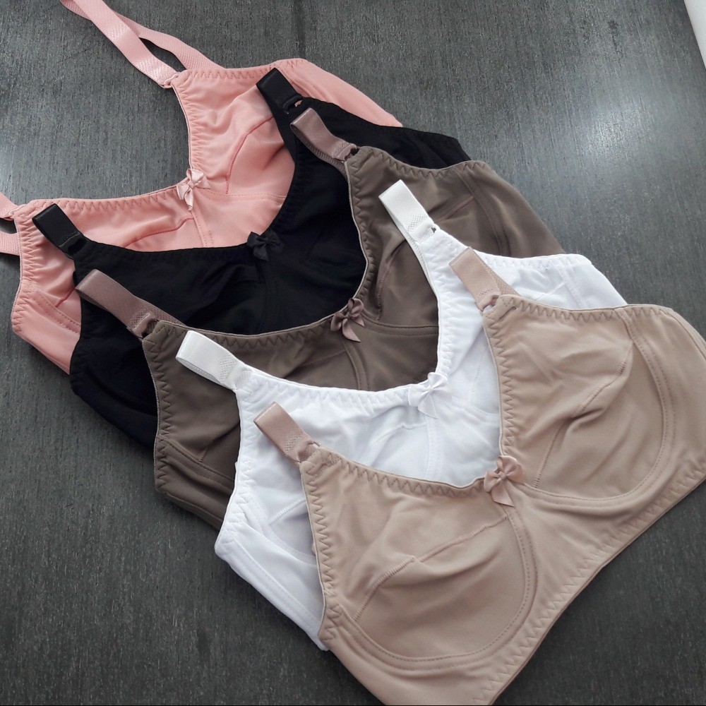 Kit 3 Sutiã Reforçado Sem Bojo Sustentação Tecido Duplo Dia a Dia Escolha Cor