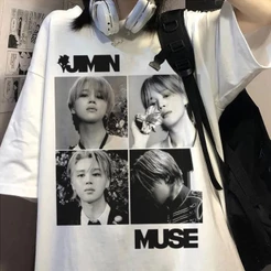 Camiseta Branca Bts Jimin Park Ji-min Kpop Muse