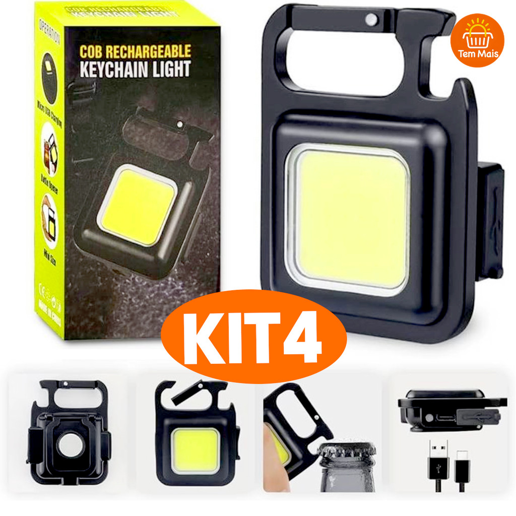 Mini Lanterna Com led Portátil/USB Recarregável Iuminação ajustavél 3 Modos De Luz Lanternas De Chaveiro E Abridor