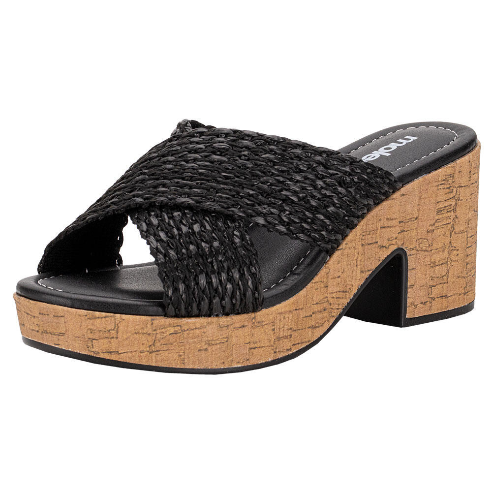 Tamanco Feminino Salto Grosso Moleca 5549104 em Oferta na Shopee