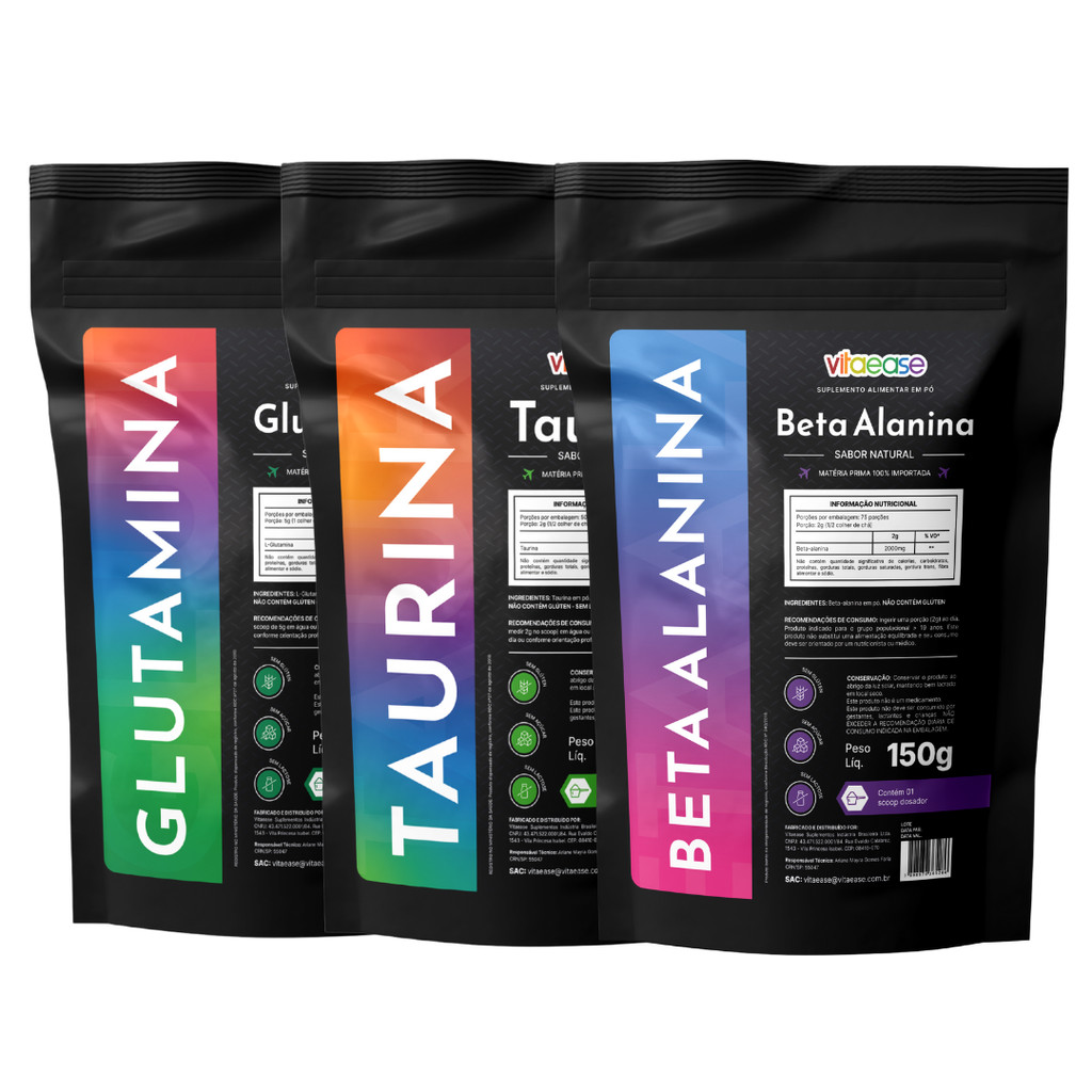Glutamina - Taurina - Beta-Alanina | 150g | vitaease