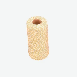 Fio Barbante Amarelo Claro e Branco - 50m - 1 unidade - Rizzo
