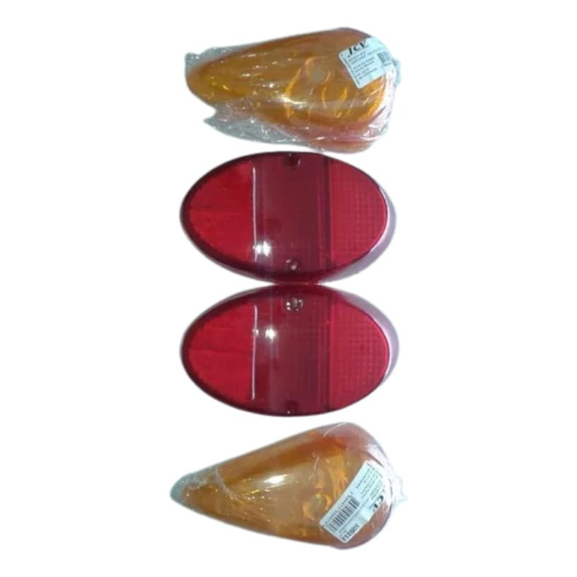 Lente Traseira Fusca 1300 Rubi 69 70 71 72 73 + Lente Pisca