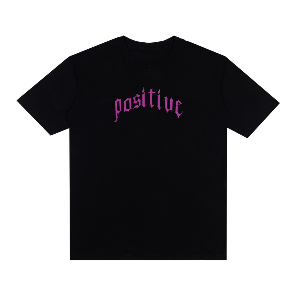 Camiseta Premium em Algodão Puro Camiseta Streetwear Positive Grafite Estampada Camiseta Oversized Algodão