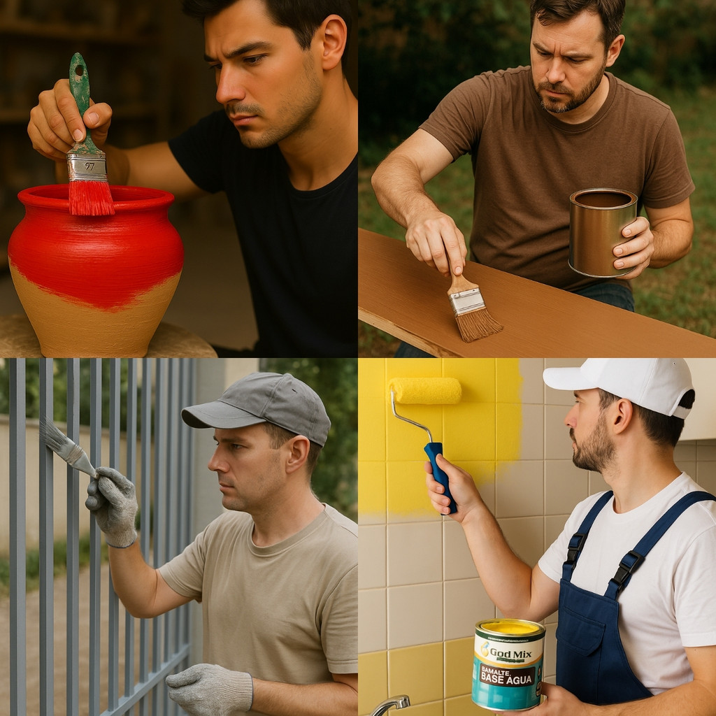 Detalhes do Tinta Esmalte Base D'Água 900ml Cores Madeira Porta Metal Ferro Azulejo Parede Sintético Anti Mofo