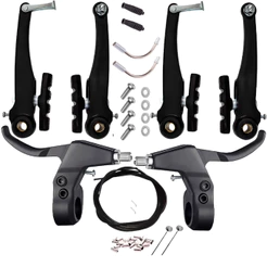Freio V-brake Em Nylon Preto Mtb Bike Tipo GTS Manete Nylon Cabos Conduite Terminais