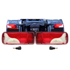 Kit Par Lanterna Traseira Botinha Para Scania S4 Serie 4 S5 Serie 5 Após 2007 Com Chicotes