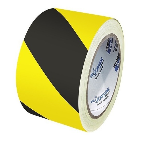40 Rolos De Fita Zebrada Preta/amarela ou Laranja/branco 200mts Plastcor
