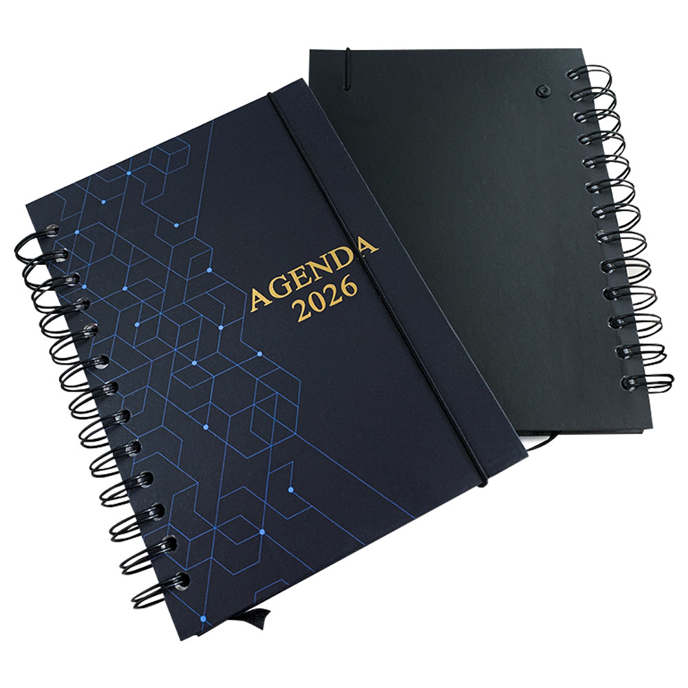 Agenda Espiral 2026 Capa Dura A5 Diária Executiva Comercial