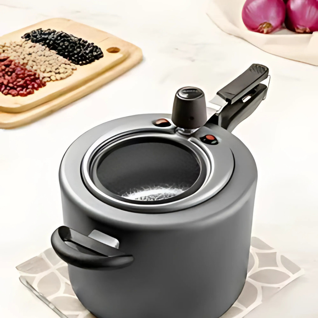 Panela de Pressão Antiaderente com Visor Grande Externo na Tampa 4,5 Litros MTA em Oferta na Shopee