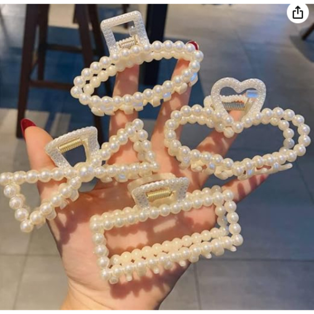 kit 12 Piranha de Cabelo, Acessório de Cabelo Estiloso, Prendedor Prático com Pérolas Sortidas