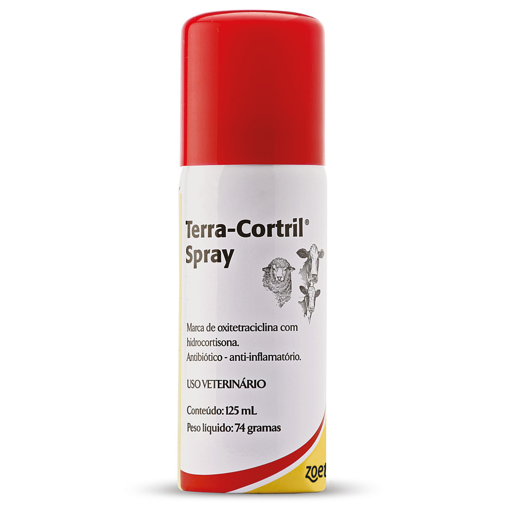 Terra-Cortril Spray Antibiótico e Anti-inflamatório Tópico Spray - 125ml em Oferta na Shopee