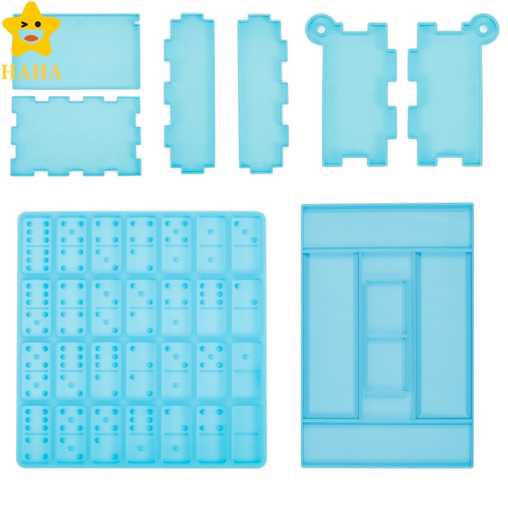 3 Pçs Silicone Dominó Molde De Fácil De Desmoldar Caixa De Armazenamento Transportar Para DIY Shopbc0373