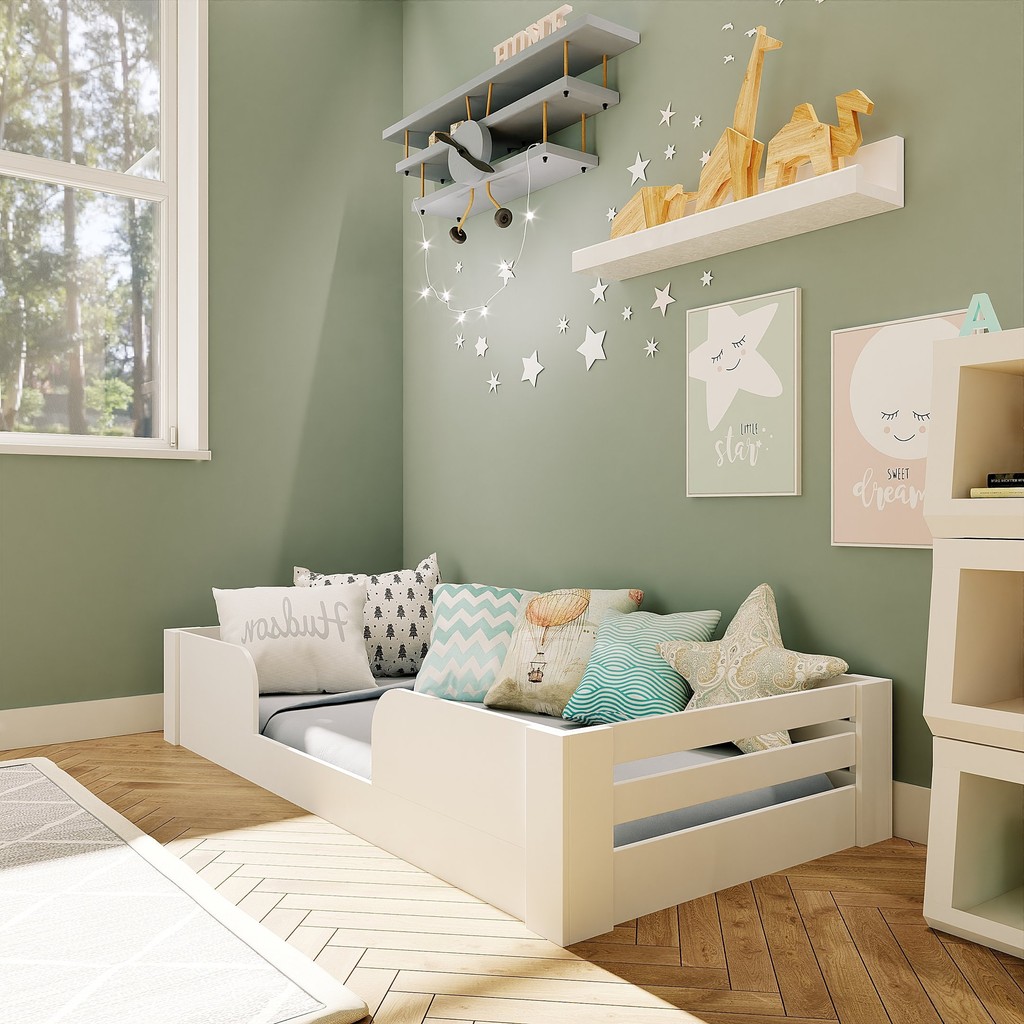 Cama Infantil Montessoriana Solteiro Liz Casatema - Mom & Baby