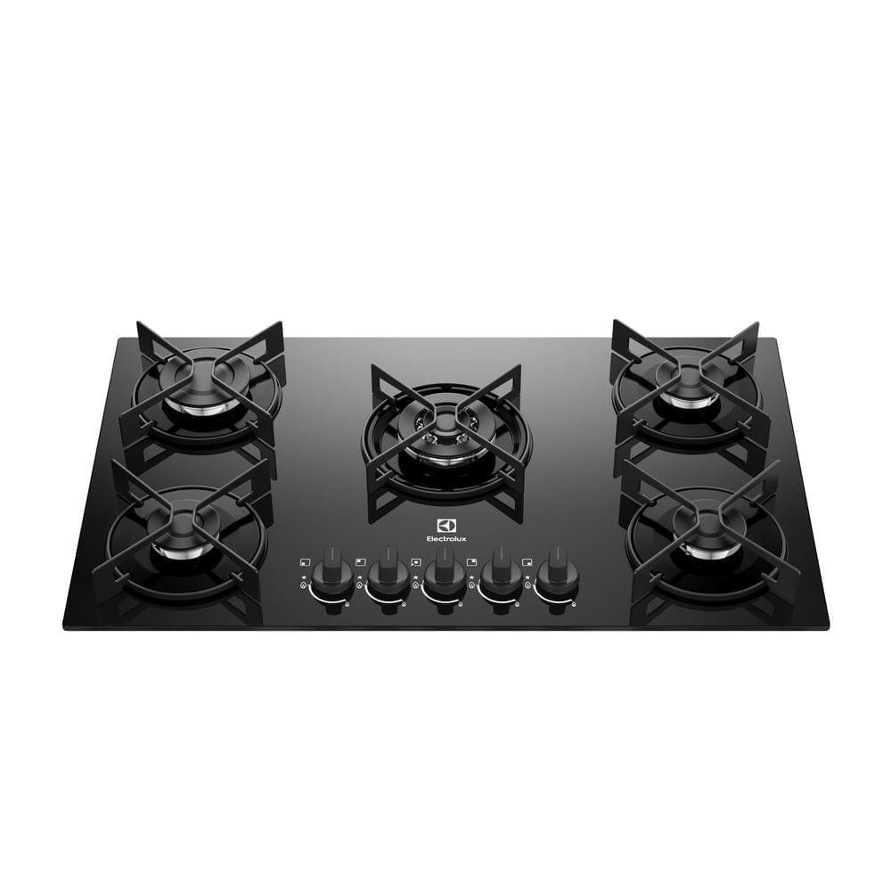 Cooktop 5 Bocas Gás Electrolux Mesa de Vidro Efficient Tripla Chama e Grade Aço Fosco (KE5GT) em Oferta na Shopee