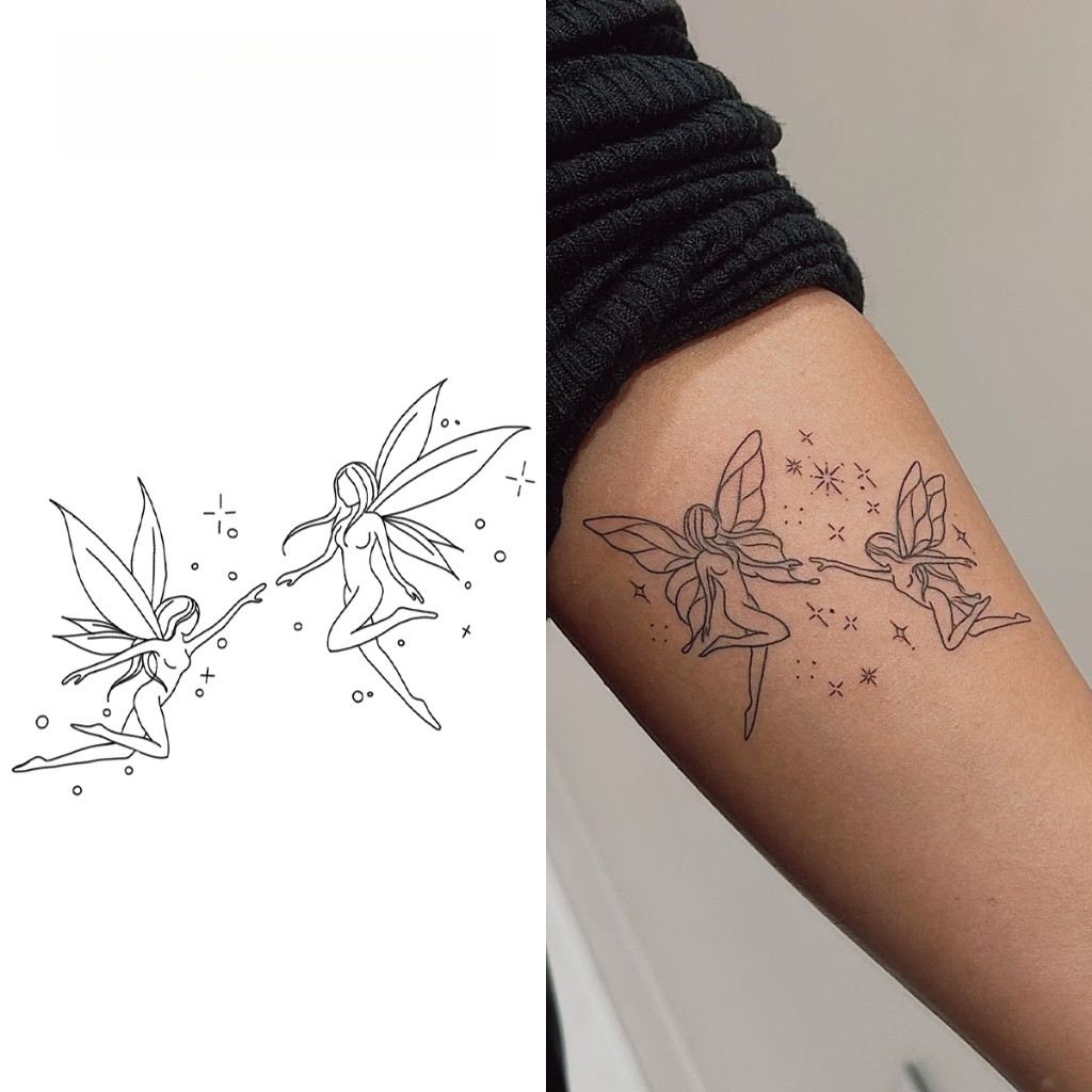 Tatuagens Temporárias de Fada, Tecnologia Revolucionária, Adesivos de Tatuagem Realistas, Duráveis e à Prova d'Água, Ite