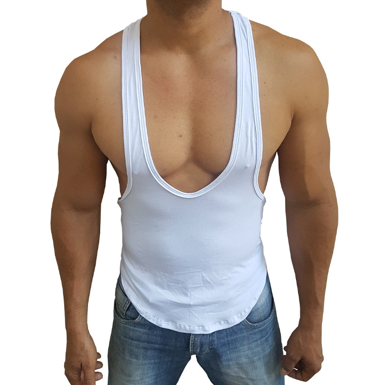 Camiseta Regata Masculina Cavada Academia Camisa Tank Viscolycra Viscose Elastano Musculação Gringa
