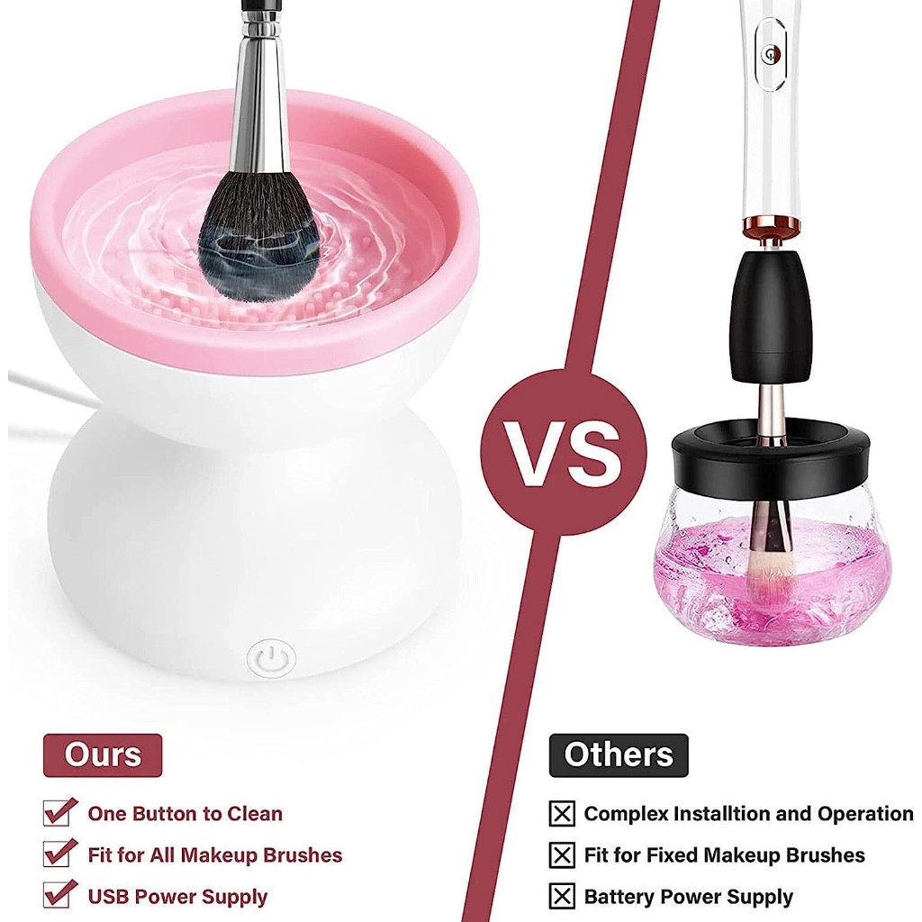 Máquina Limpadora De Maquiagem Elétrica Adequada Para Todos Os Tamanhos De Pincéis
