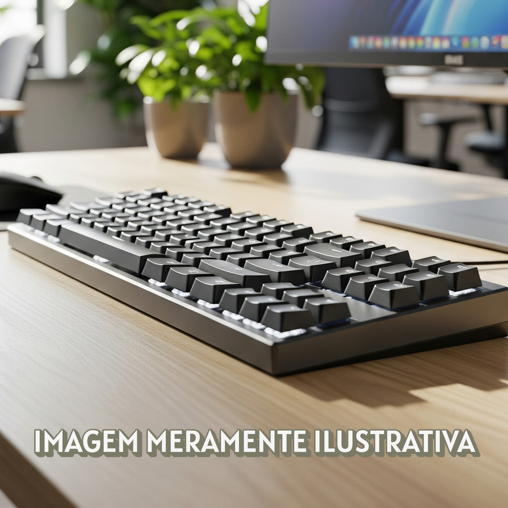 Teclado ABNT2 Preto LENOVO POSITIVO HP MICROSOFT LOGITECH  Wired USB - PERFIL ALTO - RECONDICIONADO