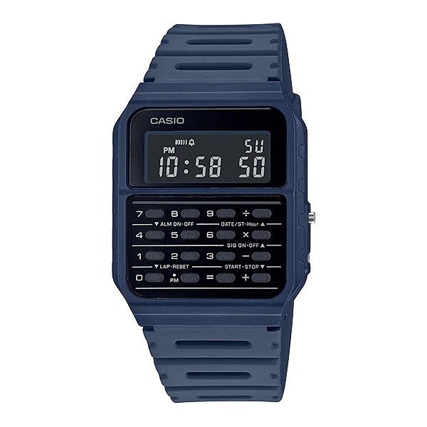 Relógio Casio Calculadora Vintage CA-53WF-2BDF Azul em Oferta na Shopee