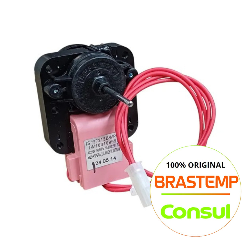 MOTOR VENTILADOR PARA GELADEIRA BRASTEMP/CONSUL ORIGINAL - BRE43A - BRE49B - BRE49C (DEMAIS MODELOS NA DESCRIÇÃO)