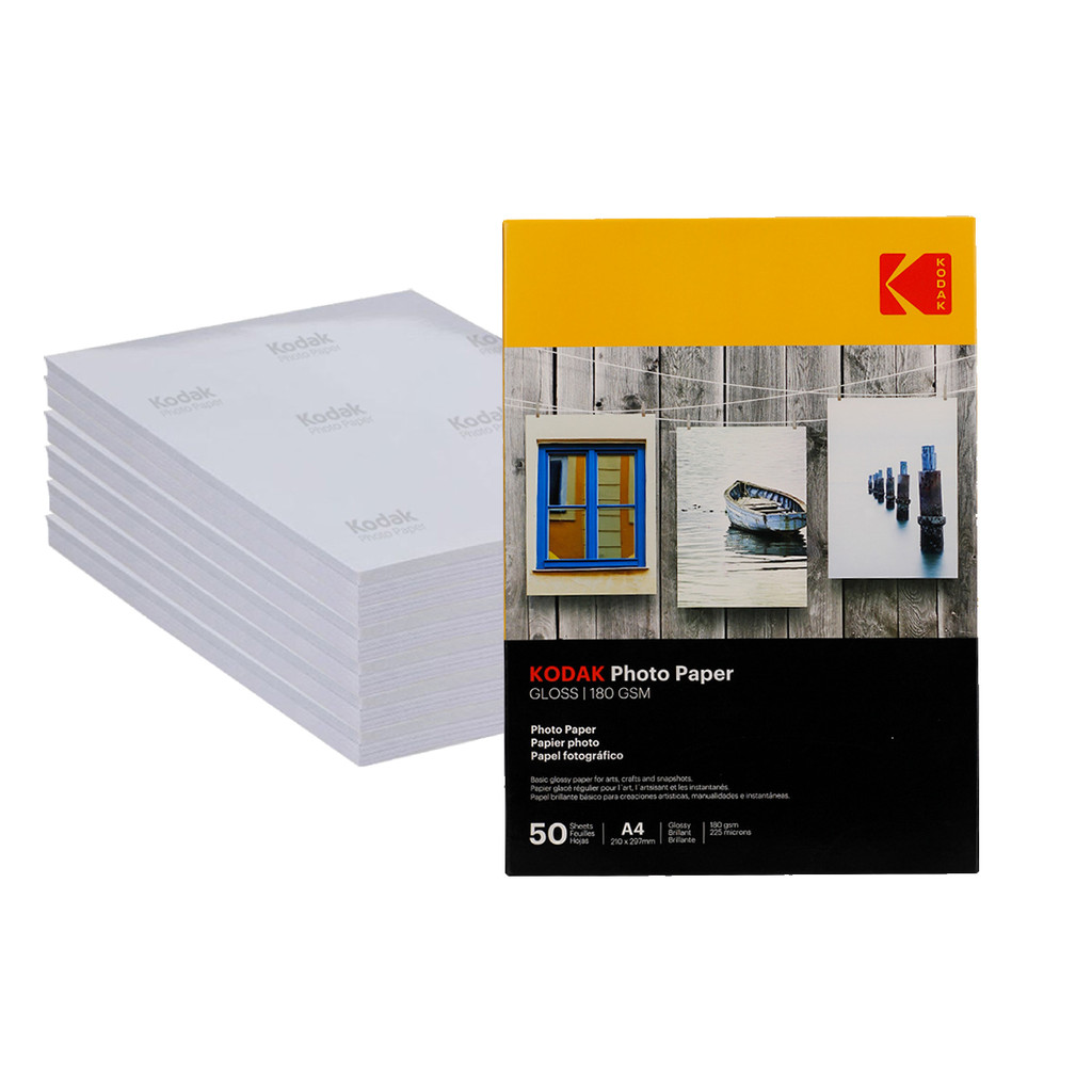 Papel Fotográfico A4 Kodak 180g Gloss 500 Folhas CGP180