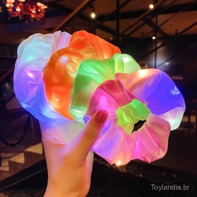 Elásticos De Cabelo Luminosos LED Iluminam Faixas Femininas Elásticas Para Festas De Natal E Halloween NFGB