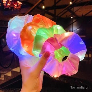 Elásticos De Cabelo Luminosos LED Iluminam Faixas Femininas Elásticas Para Festas De Natal E Halloween NFGB