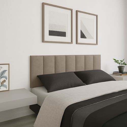 Cabeceira de Cama Adesiva Kit 5 Peças Completo Estofada em Módulos - Envio Imediato