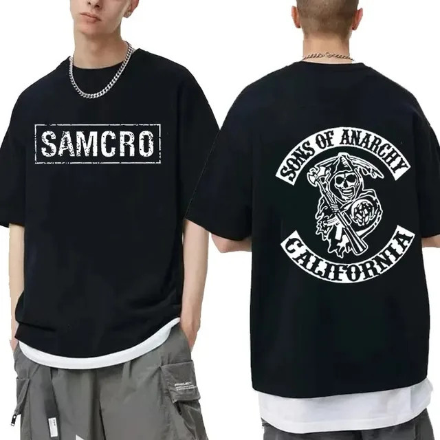Camiseta Unissex Samcro Blusa Simples Clube De Motoqueiros T-shirt Sons Of Anarchy