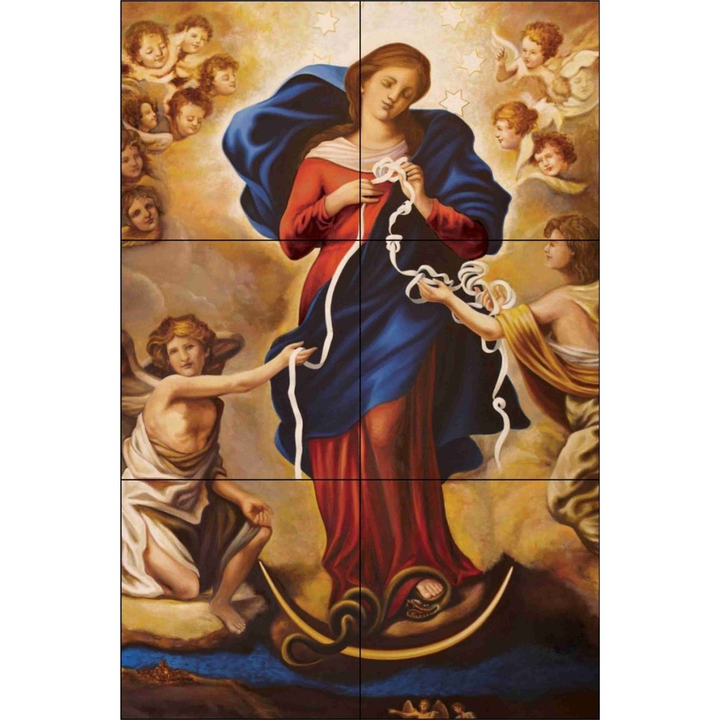 Quadro Nossa Senhora Desatadora Dos Nós - 100% Azulejo