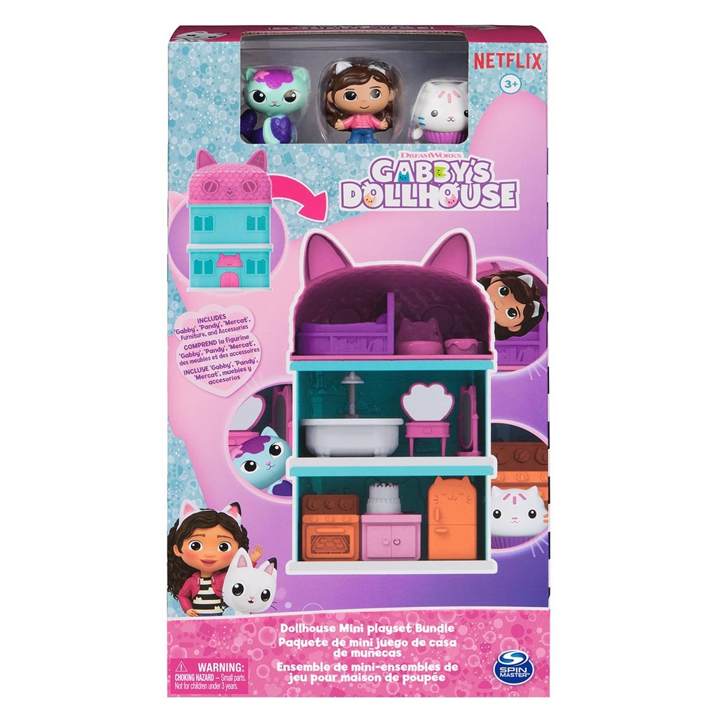 Gabbys Dollhouse - Conjunto De 3 Mini Playsets