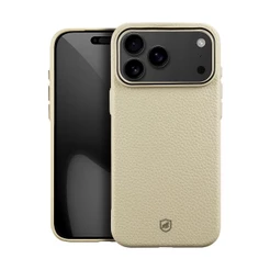 Gshield Capa Case Capinha Magsafe Tech Couro para iPhone 17 Pro Max / 18 Pro Max, Nature