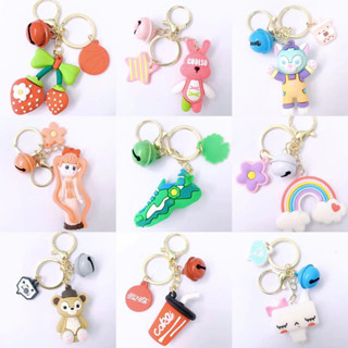 Kit 6 chaveiros de silicone 3d Bonito dos desenhos animado em Oferta na Shopee