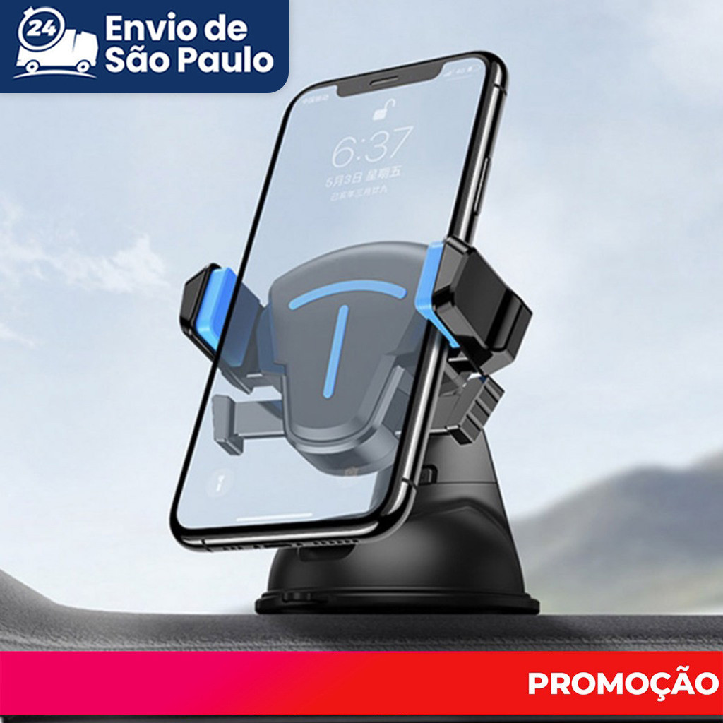 Suporte Para Celular Veicular Automotivo Universal Anti Queda Trava Segura