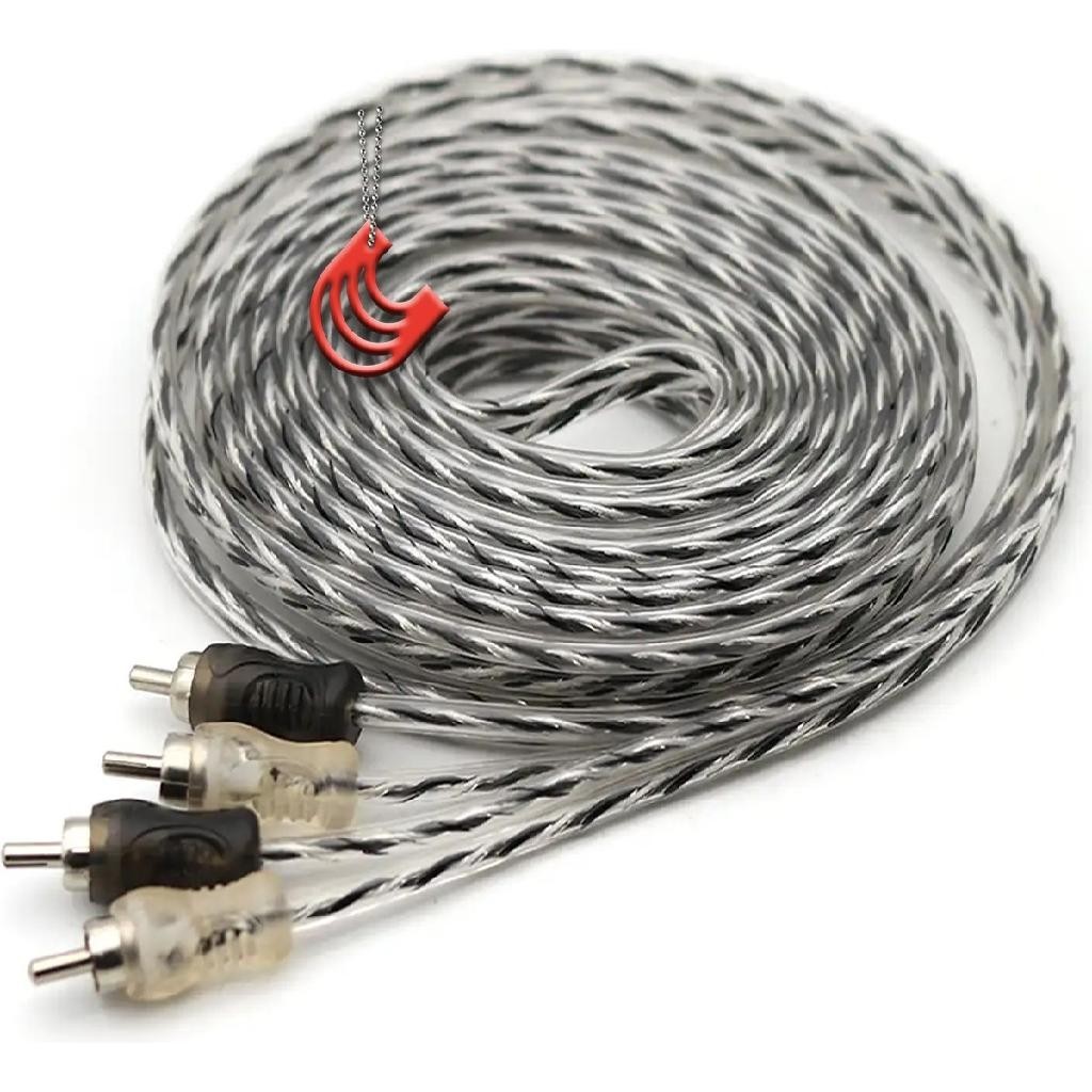 Cabo RCA 5 Metros Blindado Preto Prata para Módulo Potência Amplificador Mesa de Som em Oferta na Shopee