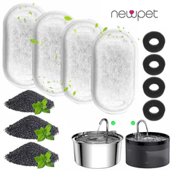 Filtros De Substituição Para Fonte De Água Gatos Alimentadores De Aço Inoxidável Animais Domésticos Filtro De Carvão Ativado
