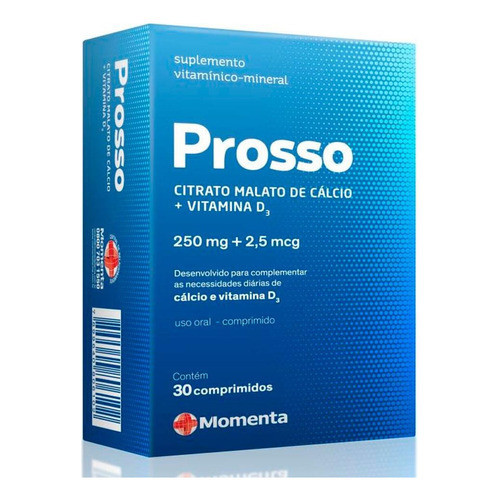 Prosso Citrato Malato De Cálcio+vitaminad 30 Comp Sabor Sem Sabor