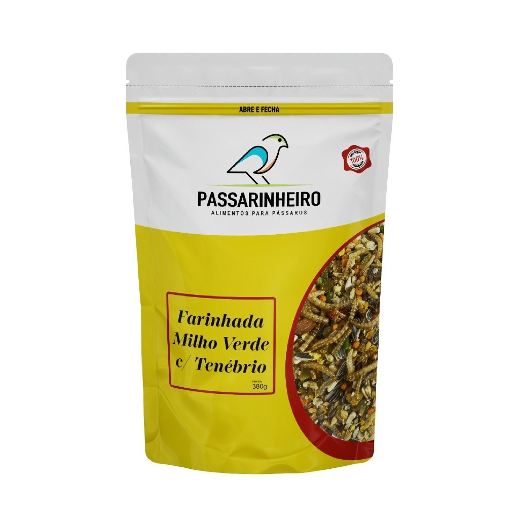 Farinhada Milho Verde com Tenebrio Passarinheiro 380g