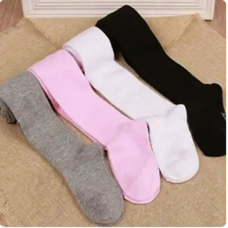 Kit 4 Pares De Meia Calça Lisa Ou Estampada Infantil Tamanho 2 a 14 Anos em Oferta na Shopee