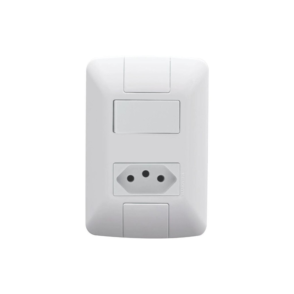 Interruptor 1 Tecla Com Tomada 10a Tramontina Aria 1 Unidade