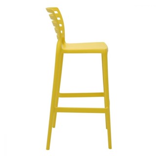 Banqueta Bar Amarela Em Polipropileno e Fibra Tramontina  em Oferta na Shopee