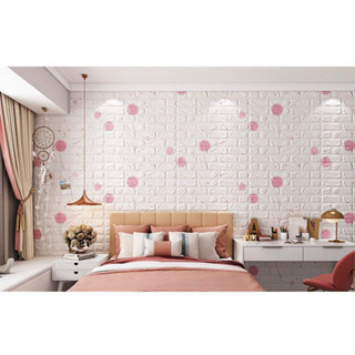 Kit 50 unidades de Placa Papel 70x77 cm Espessura 3mm 3D De Parede Espuma Tijolo Auto Adesivo em Oferta na Shopee