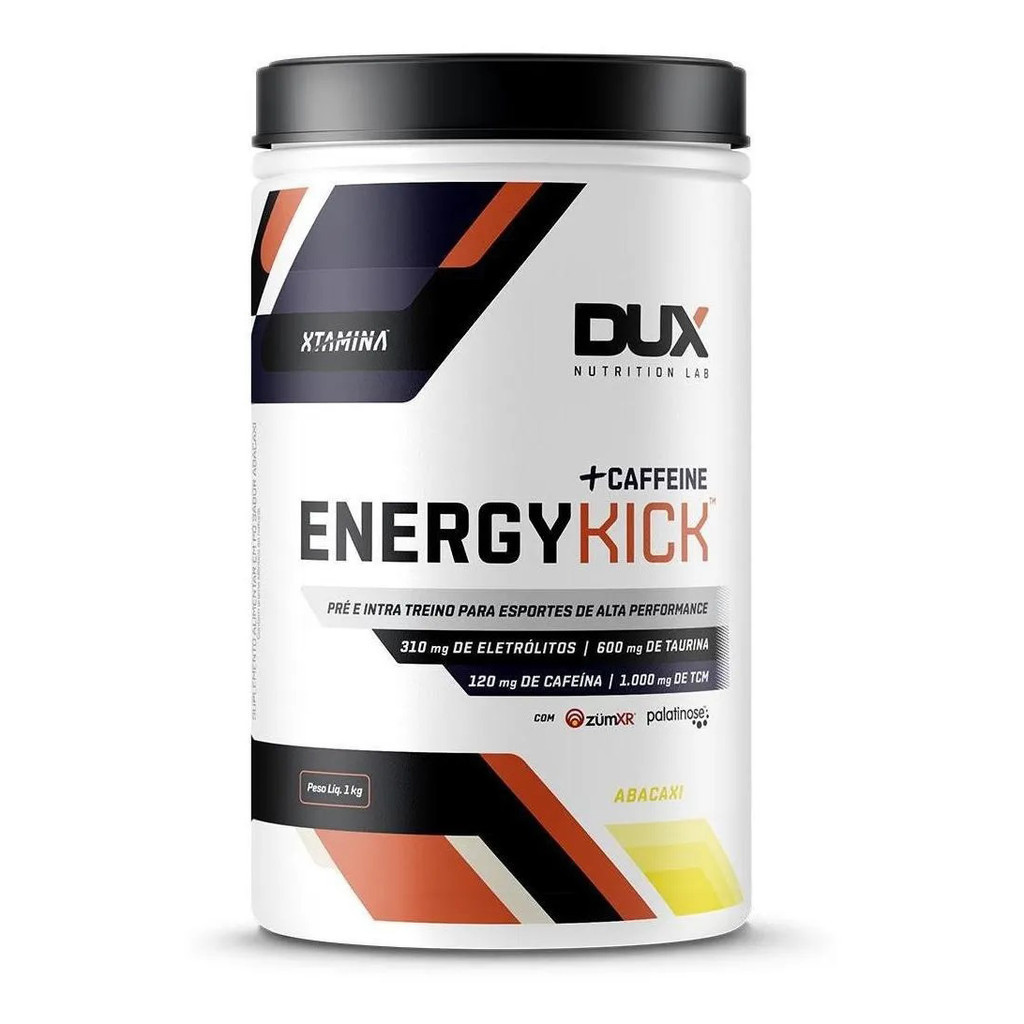 Energy Kick Com Cafeína Pote 1000g Sabor Abacaxi Dux Nutrition