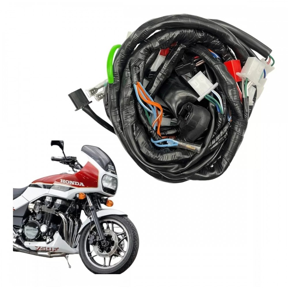 Chicote Eletrico Fiação Principal Moto Cbx 750 F Cbx750F 7 Galo 1987 1988 1989 1990 Modelo Original Zouil