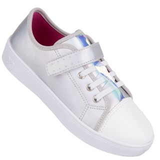 Tênis Infantil Feminino Casual Duda Kids WorldColors - Prata em Oferta na Shopee
