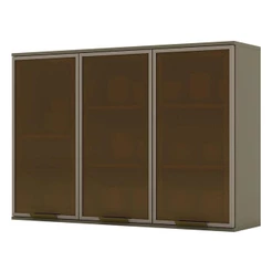 Armário Aéreo Connect 3 Portas De Vidro 120 Cm Duna - Henn
